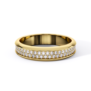 Double Pavé Diamond Band