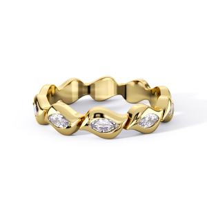 Marquise Diamond Flame Band