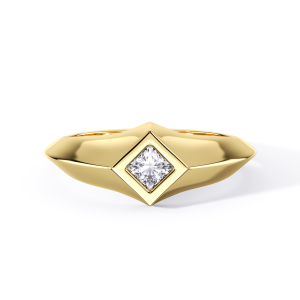 Princess Cut Diamond Signet Ring