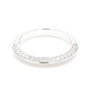 18k WG KNIFE EDGE wedder set halfway with 1.40mm RBC Nat Diamonds G/SI (Approx TDW= 0.43ct)