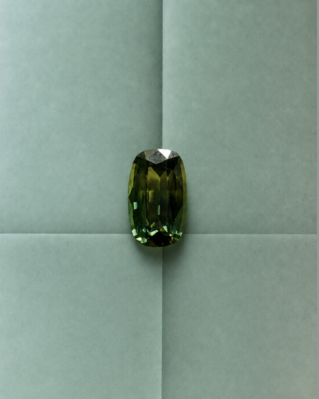 Natural green gemstone